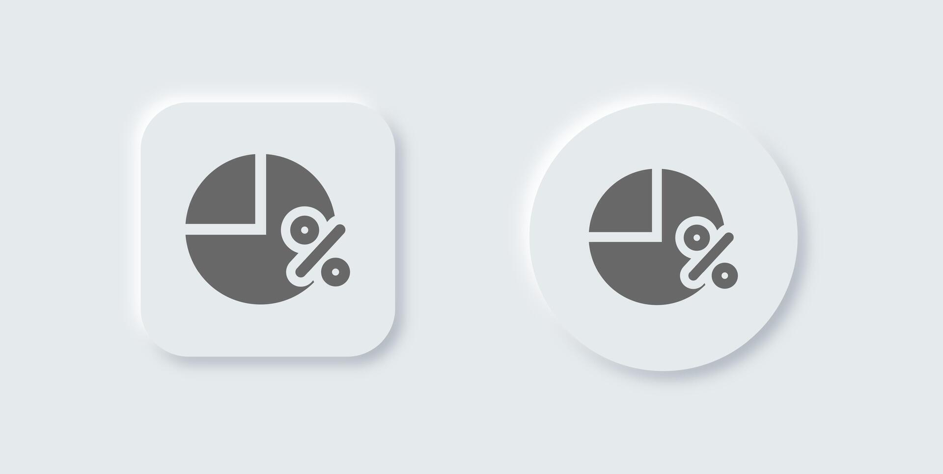 Commission solid icon in neomorphic design style. Finance signs illustration. vector