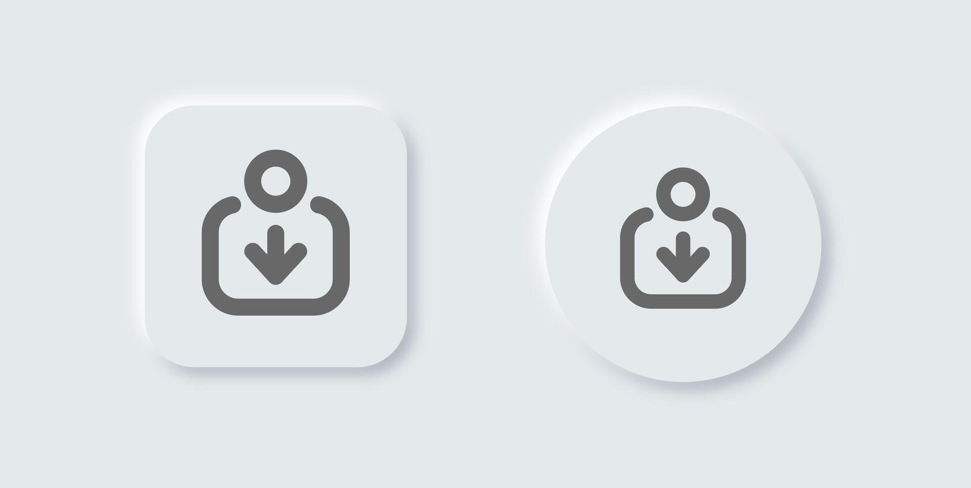 Contribute line icon in neomorphic design style. Support signs illustration. vector