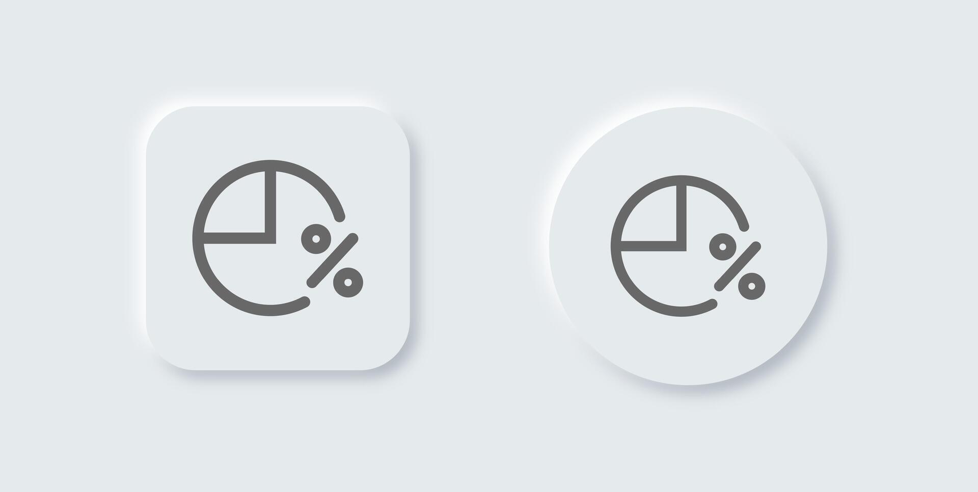 Commission line icon in neomorphic design style. Finance signs illustration. vector