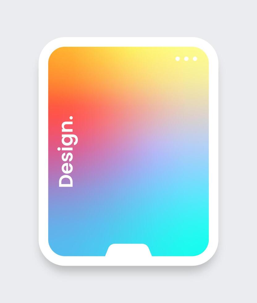 Futuristic square gradient background. Pop up window illustration. vector