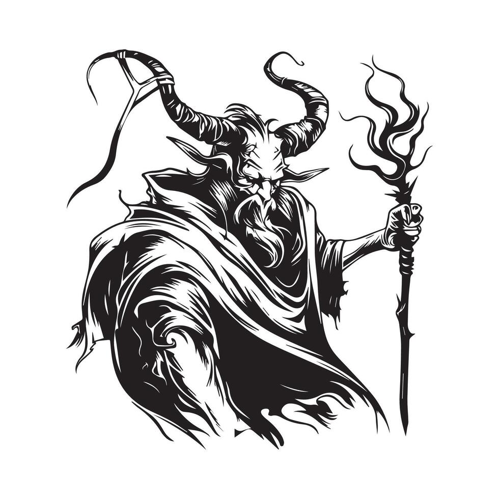 Devil Character Illustration Art, Icons, and Graphics vector