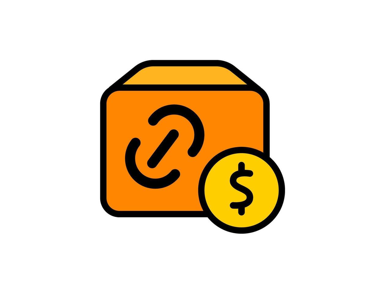 Illustration representing an affiliate partner or program for earning commissions vector