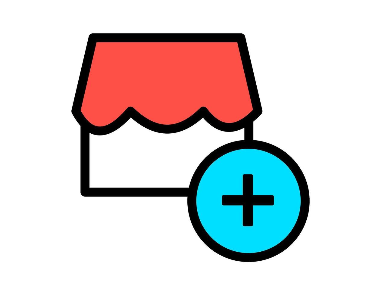 Illustration of following a store to receive updates or notifications about new products vector