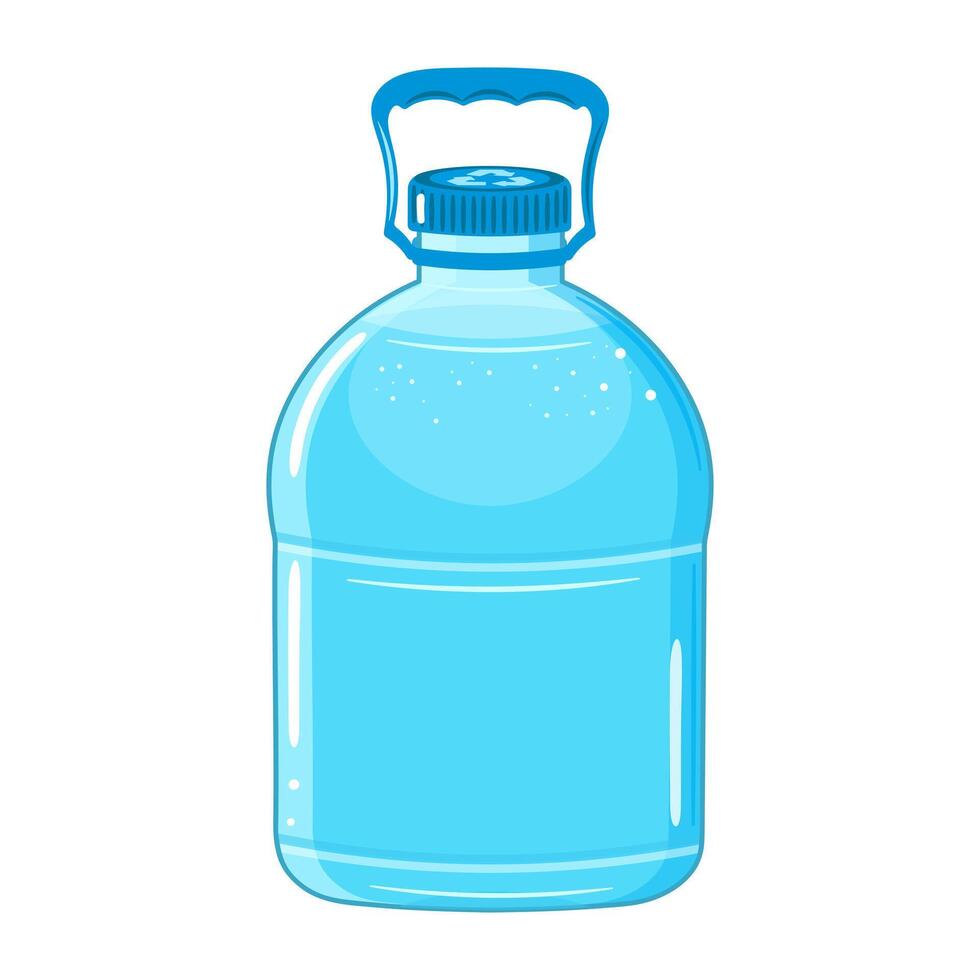 A large blue plastic bottle with a lid vector
