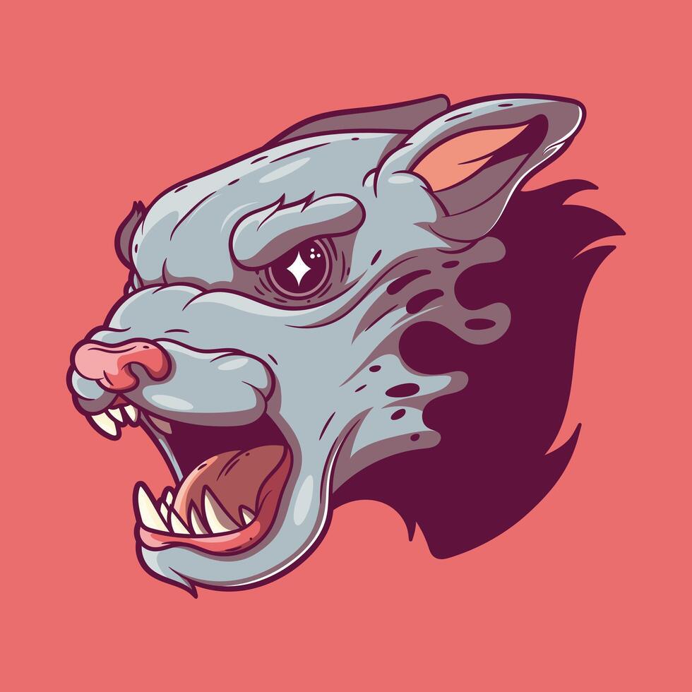 Grey Tiger Head vector
