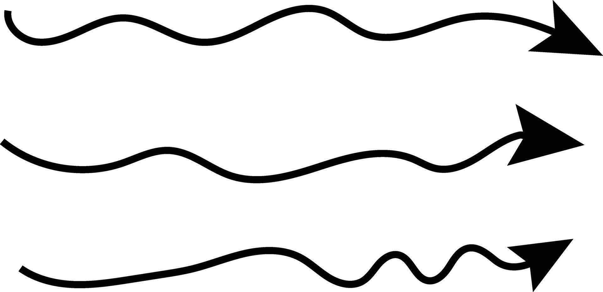 Three arrows pointing in different directions vector