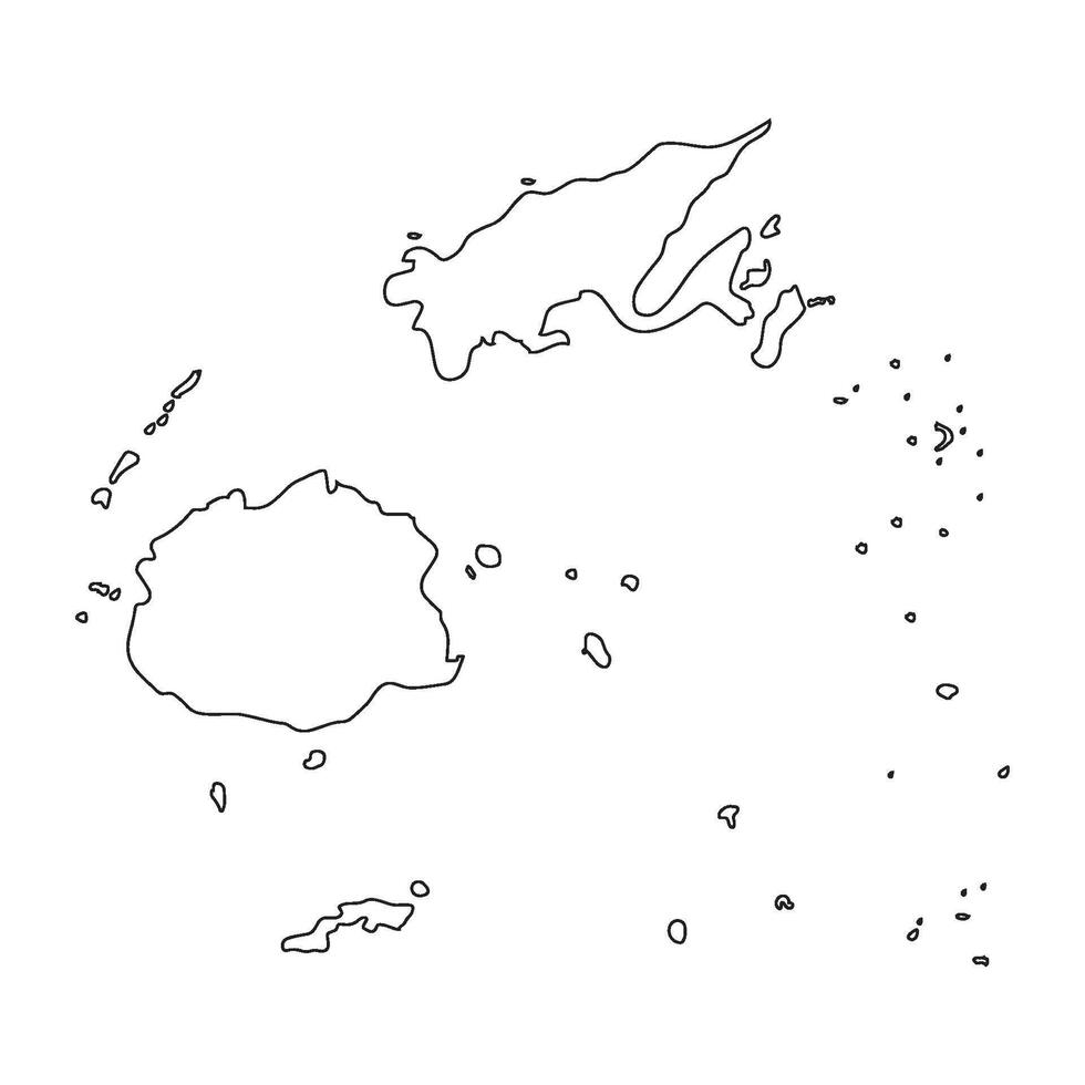 map of fiji island vector