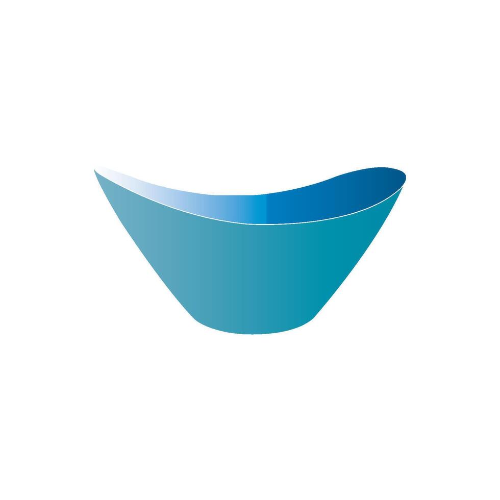 oval bowl design vector