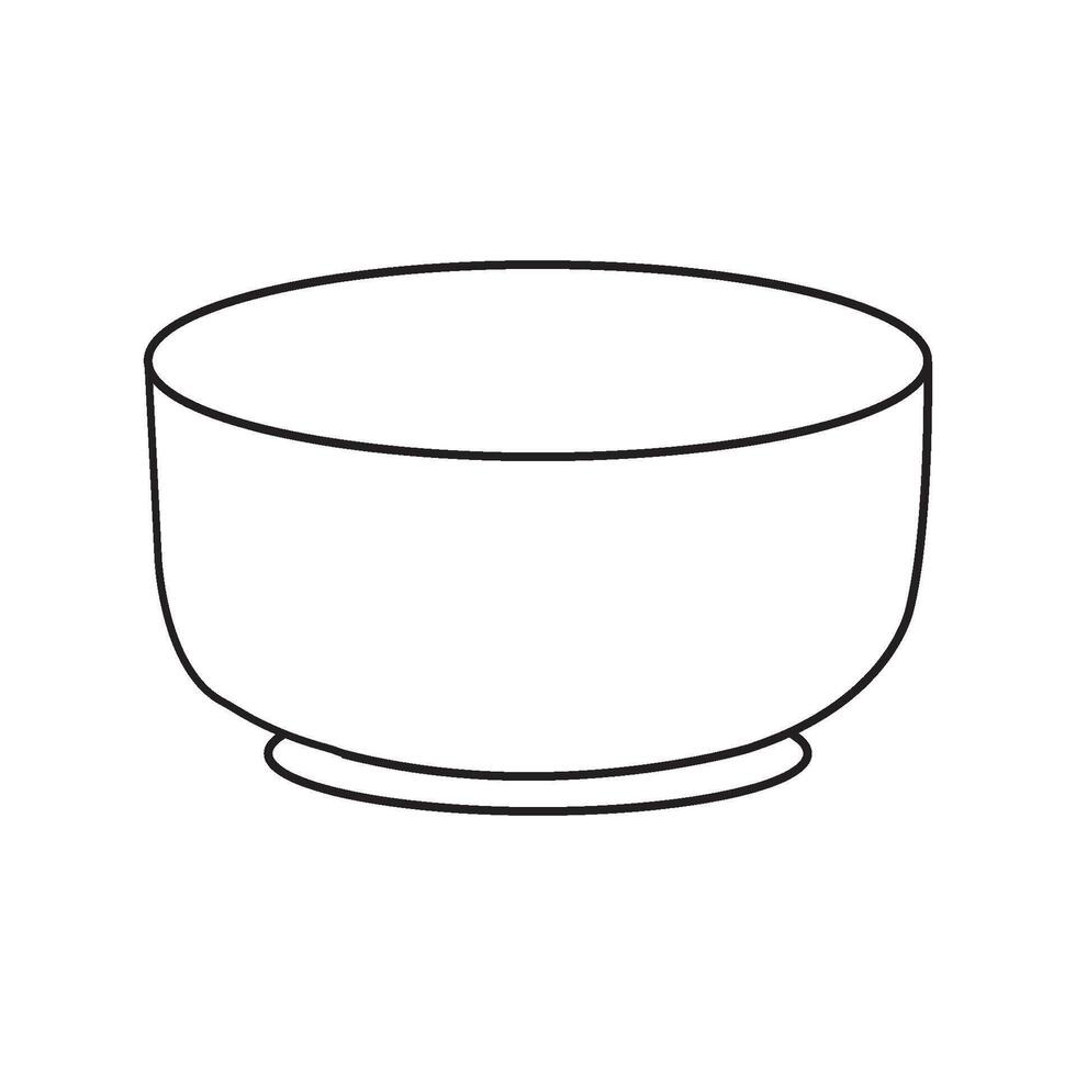 minimalist bowl icon vector