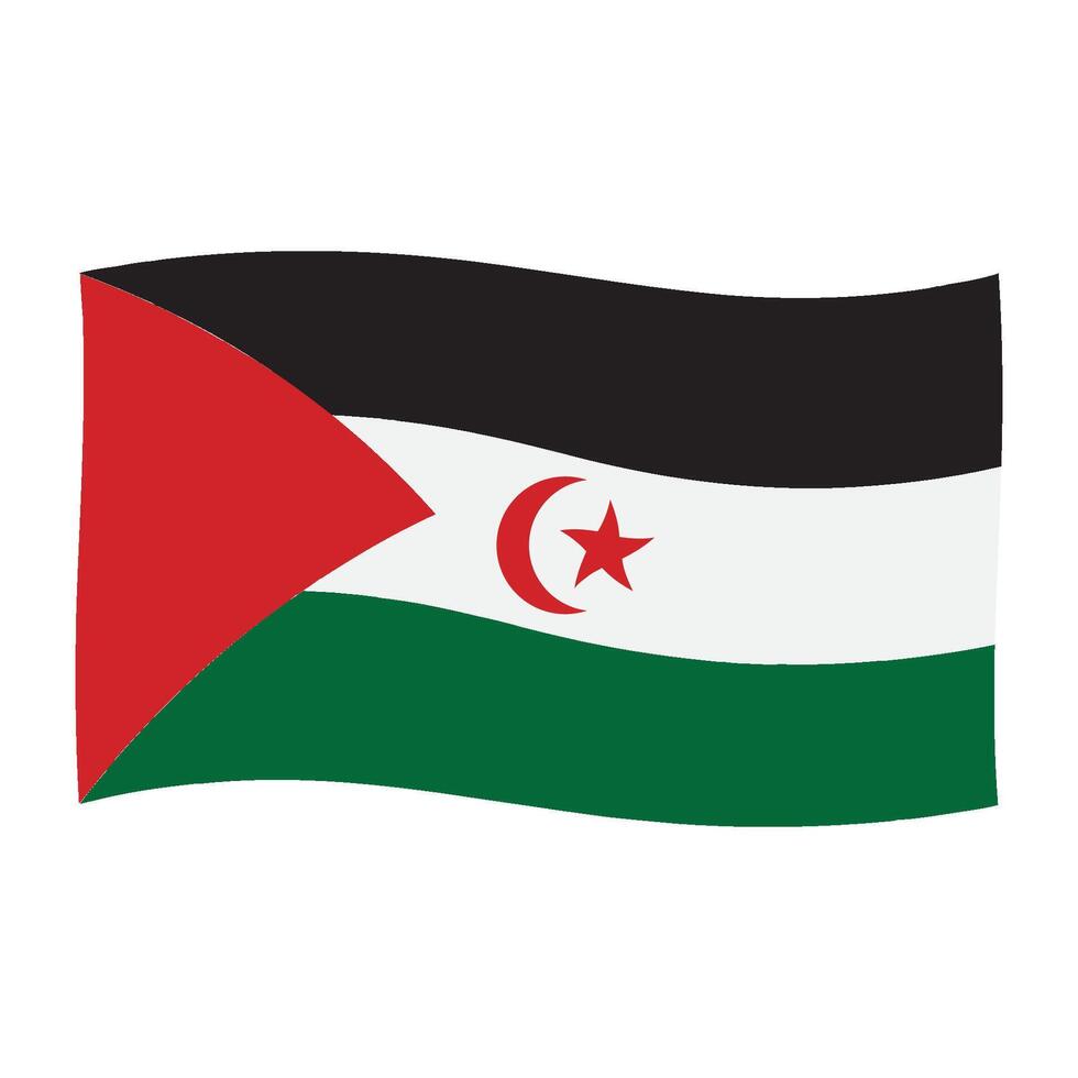 Western Sahara flag vector