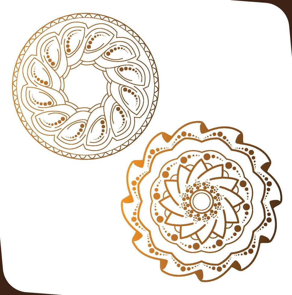 Simple and easy Mandala design vector