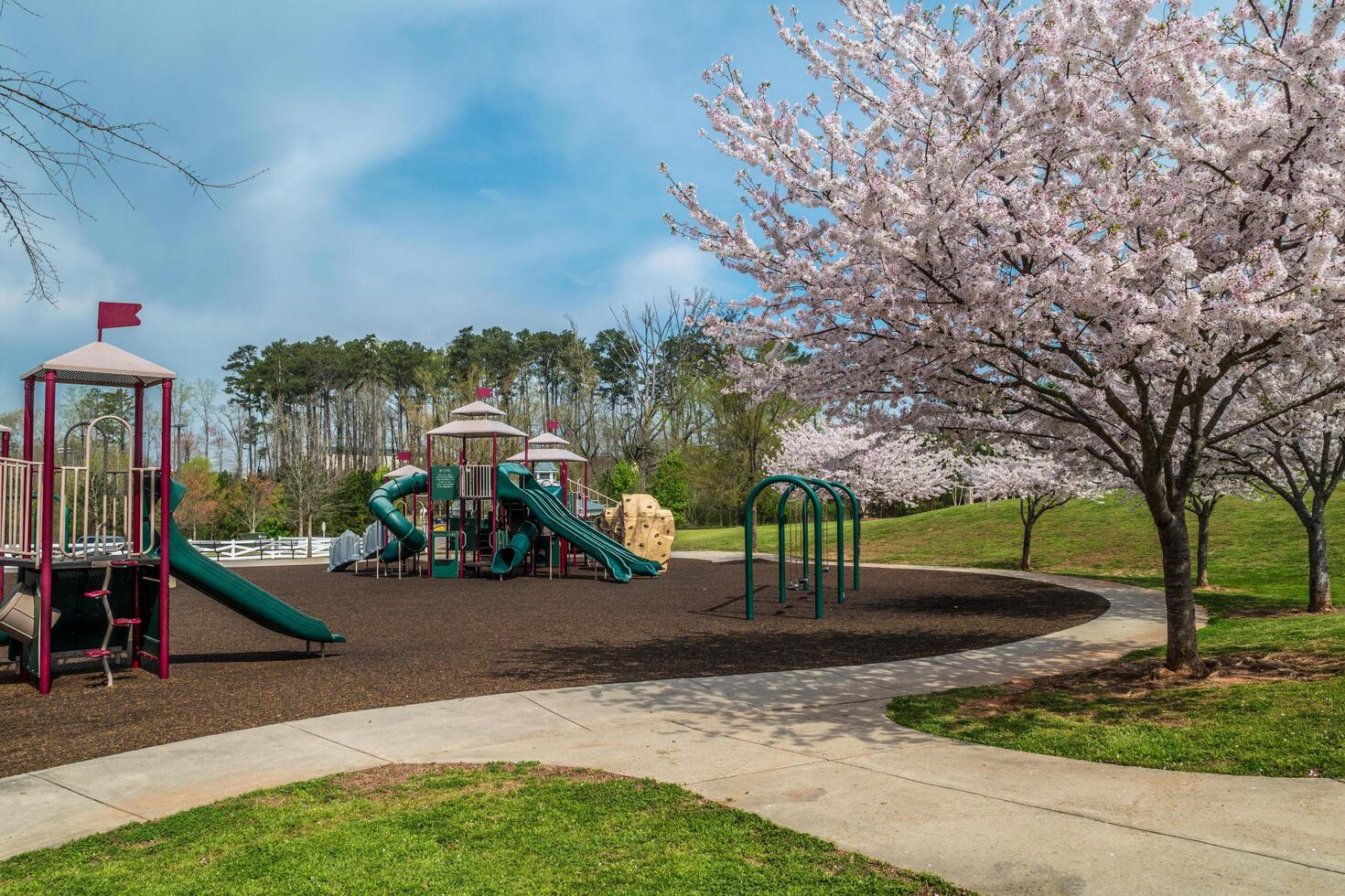 Empty children playground photo