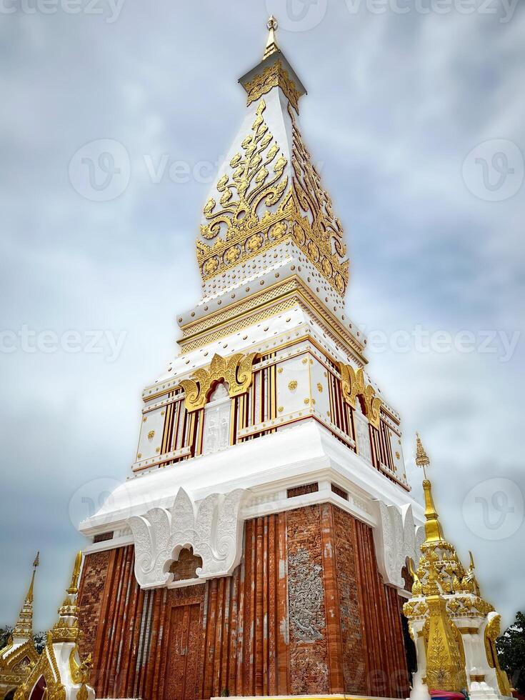 Phanom Pagoda of Phra That Phanom temple in That Phanom District, Nakhon Phanom, Thailand, Golden pagoda photo