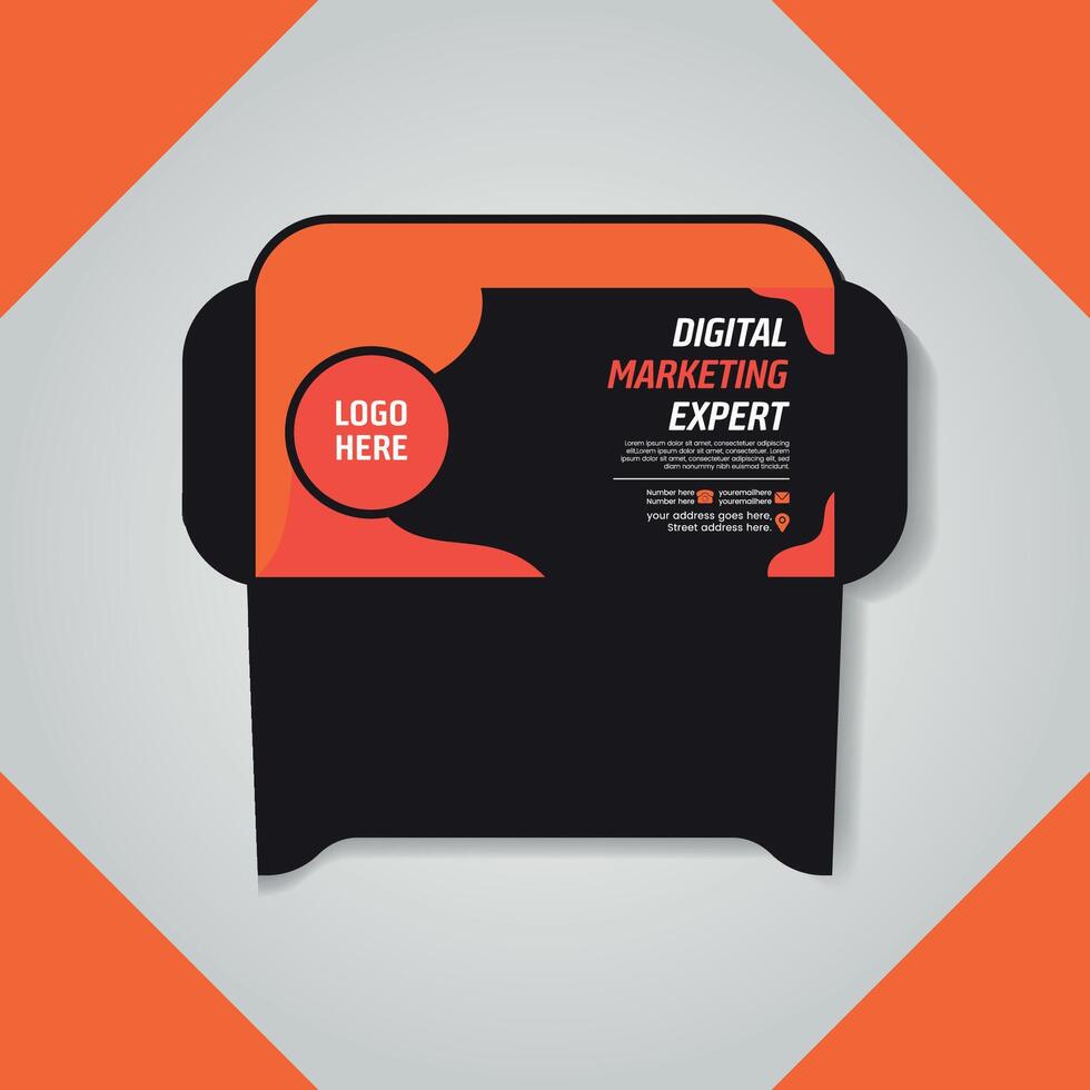 Printable and Professional Clean Modern Envelope Design vector