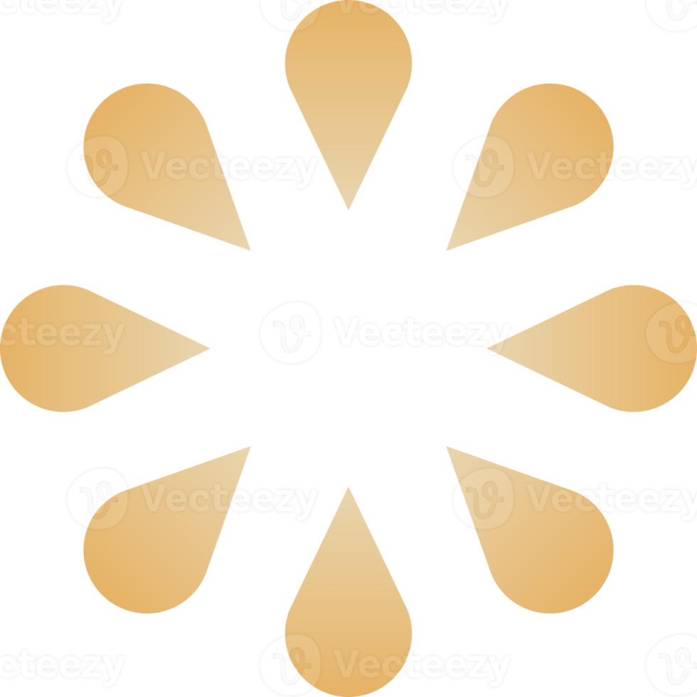 Golden firework icon png