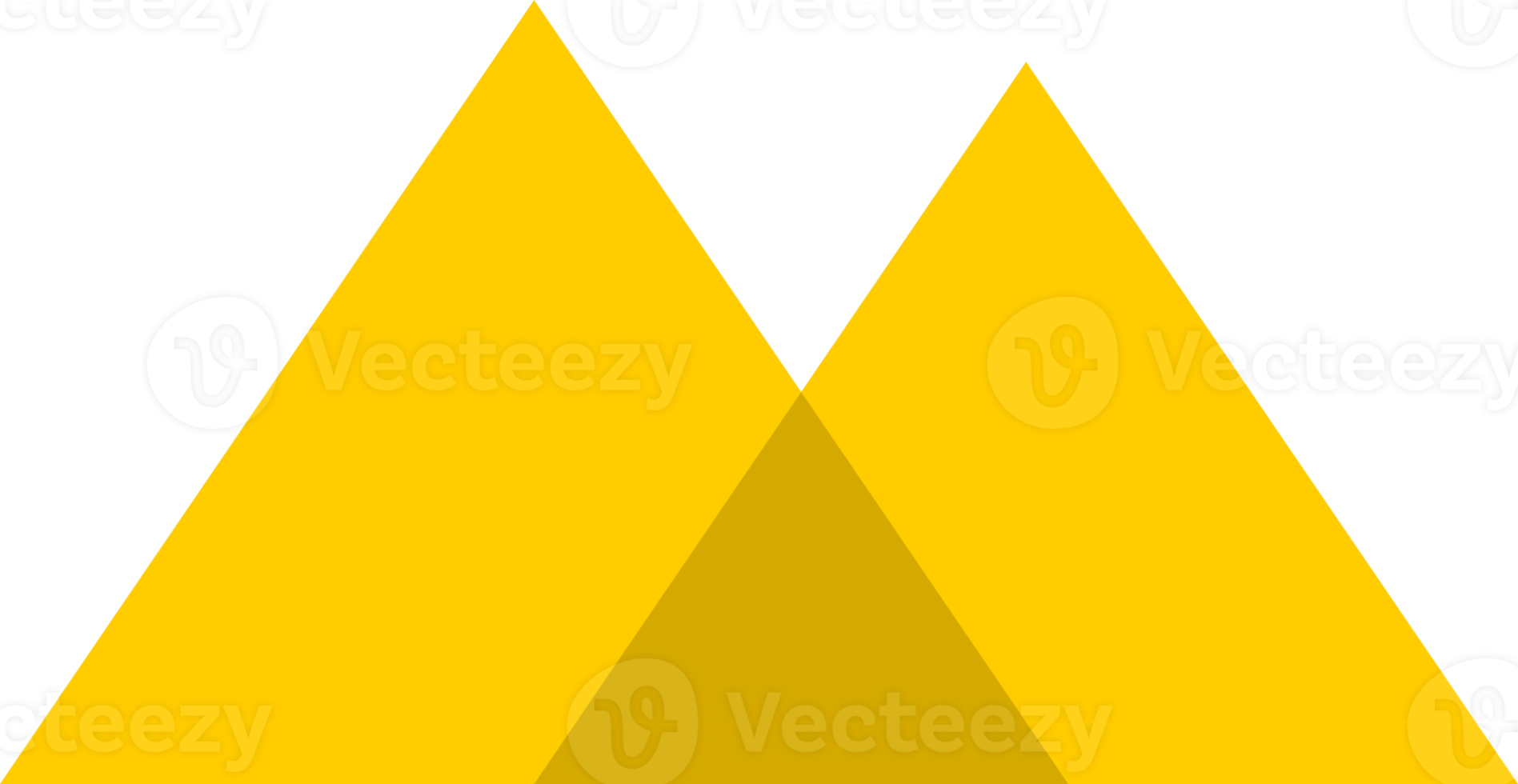 Yellow triangle pyramid icon png