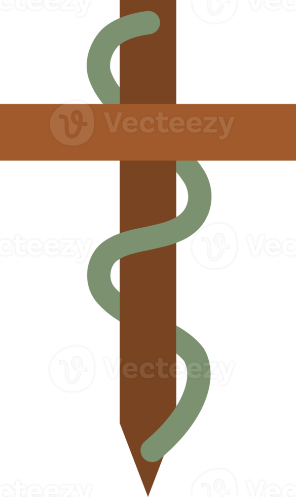 cross with ivy icon png