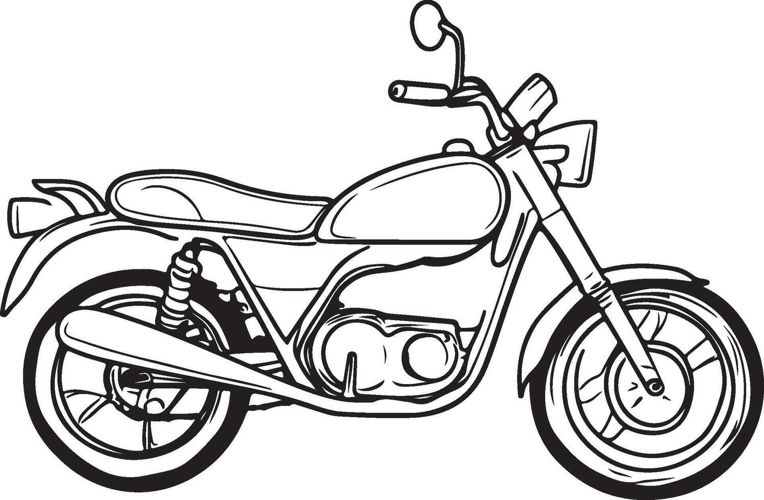 motorcycle coloring pages vector