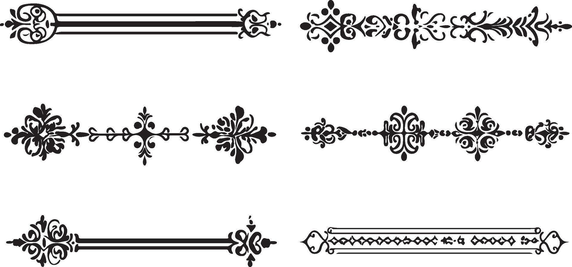 a set of decorative borders and borders vector
