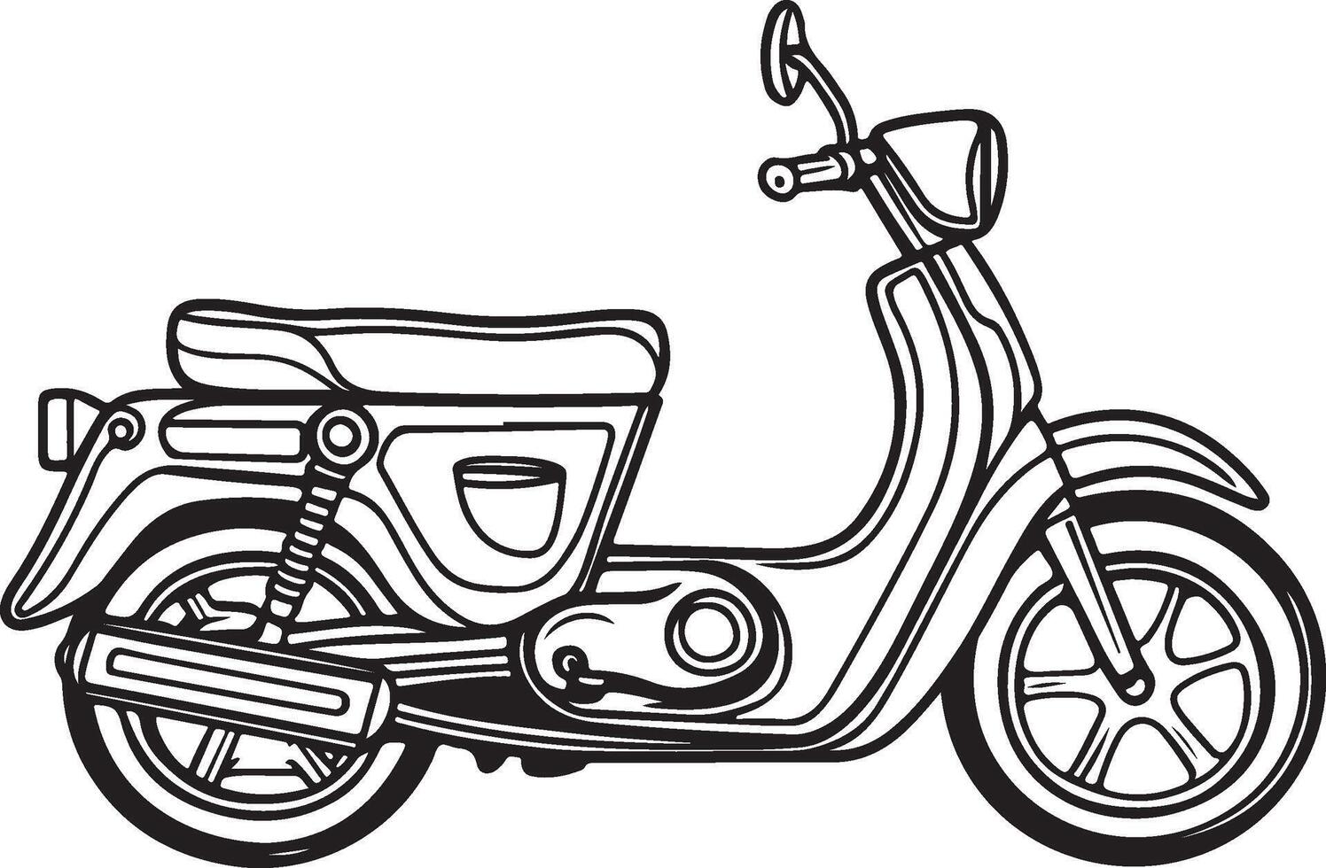 motorcycle coloring pages vector
