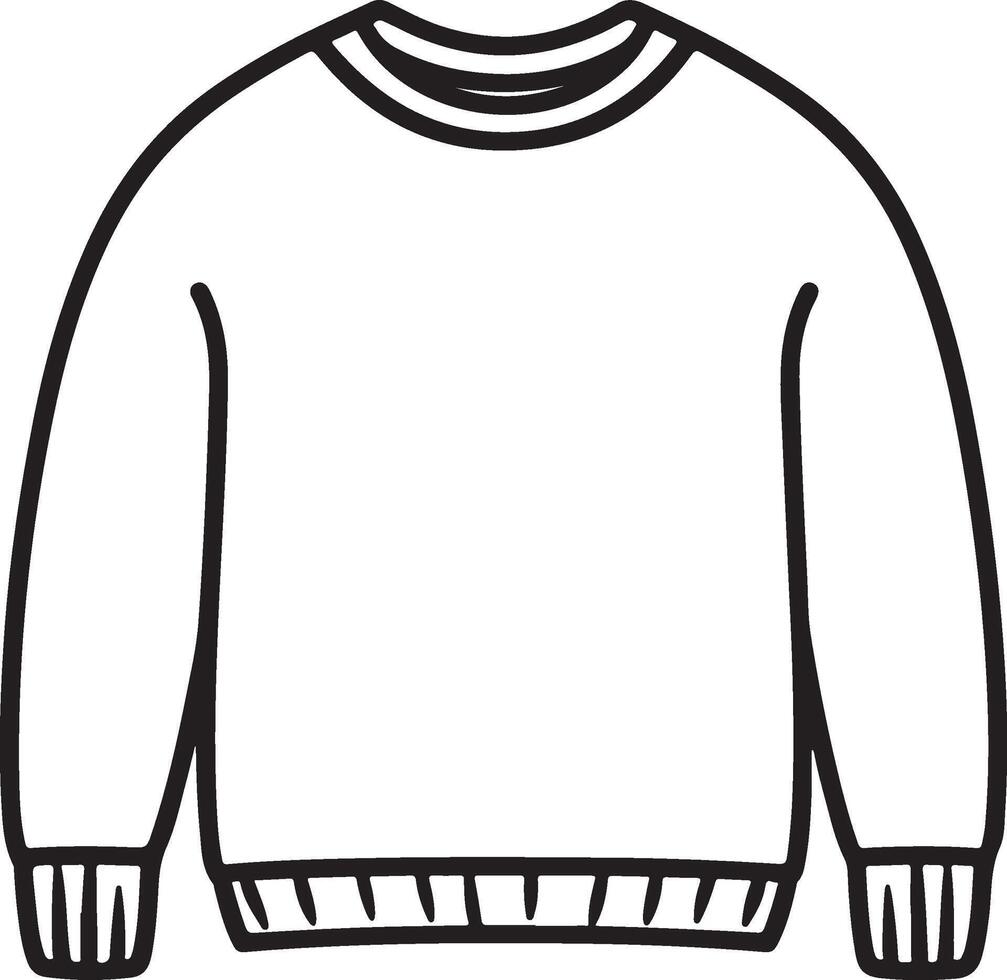 sweater icon art out line vector