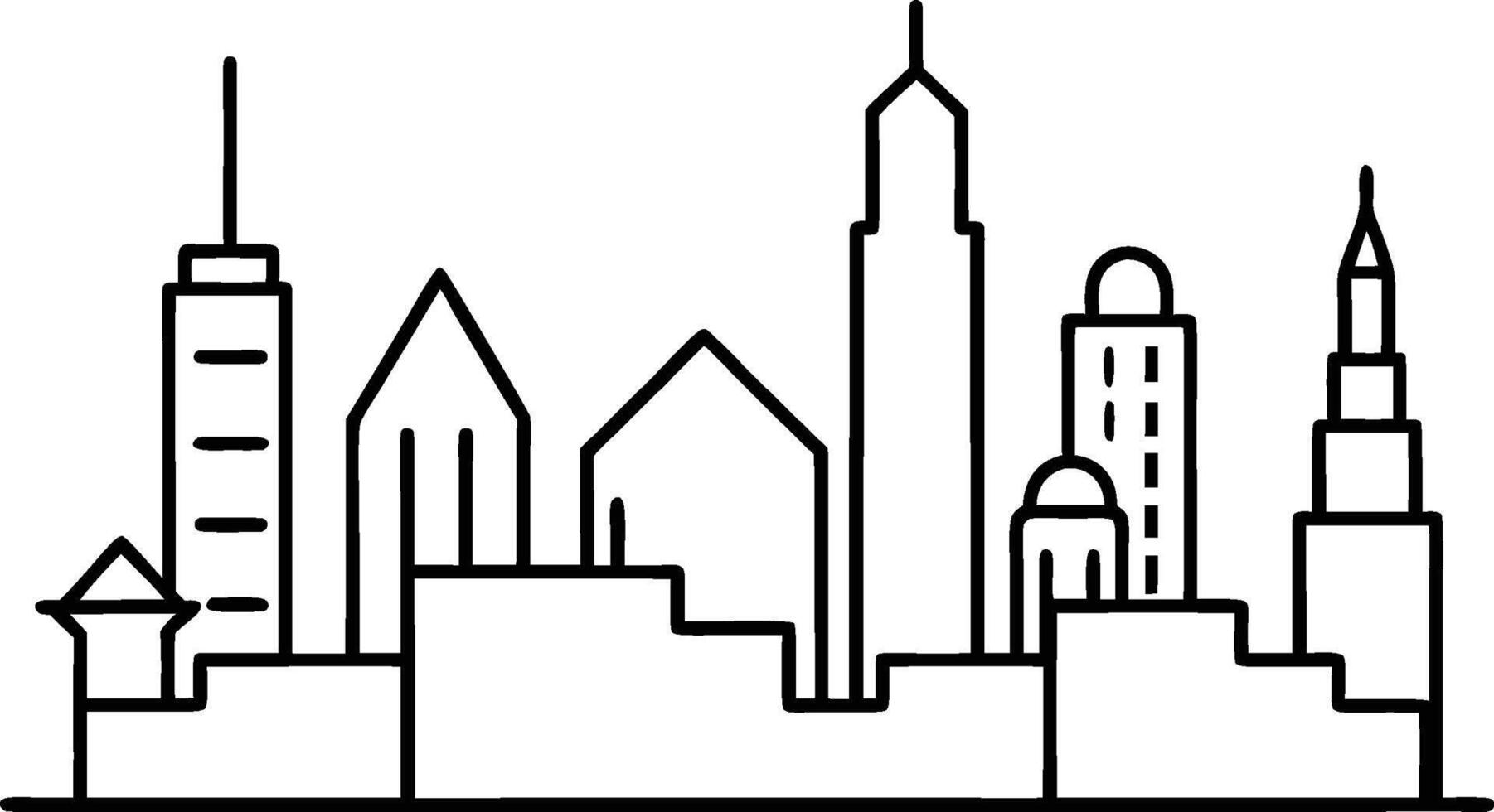 city skyline illustration vector