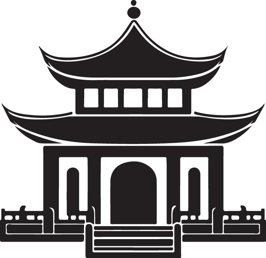 chinese pagoda icon illustration vector