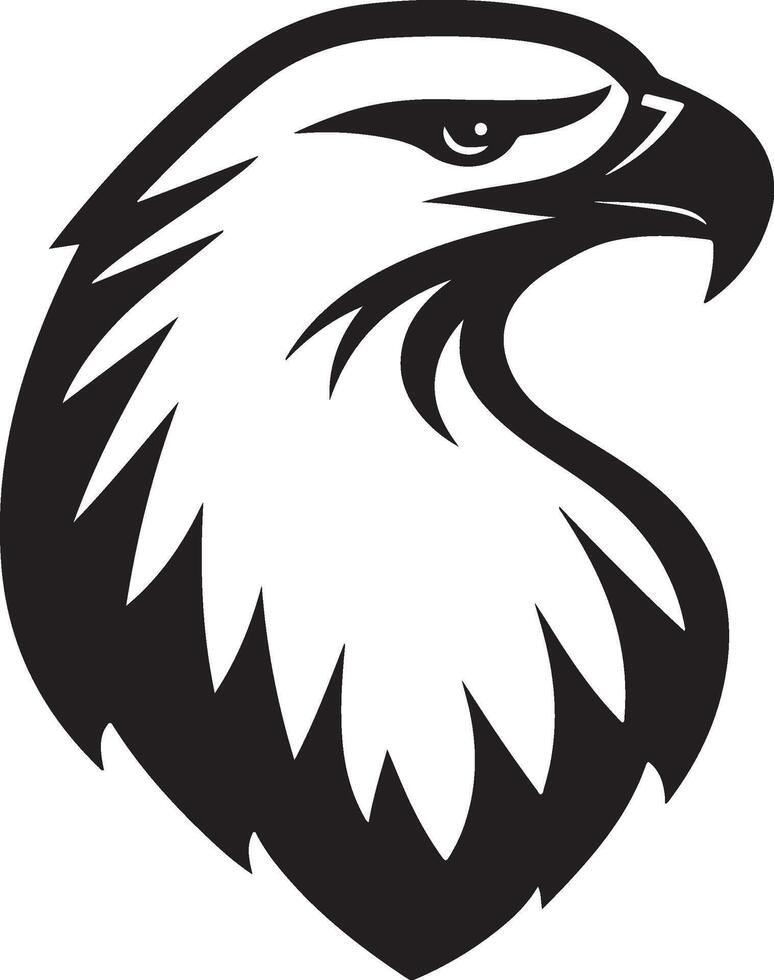an eagle head logo on a white background vector