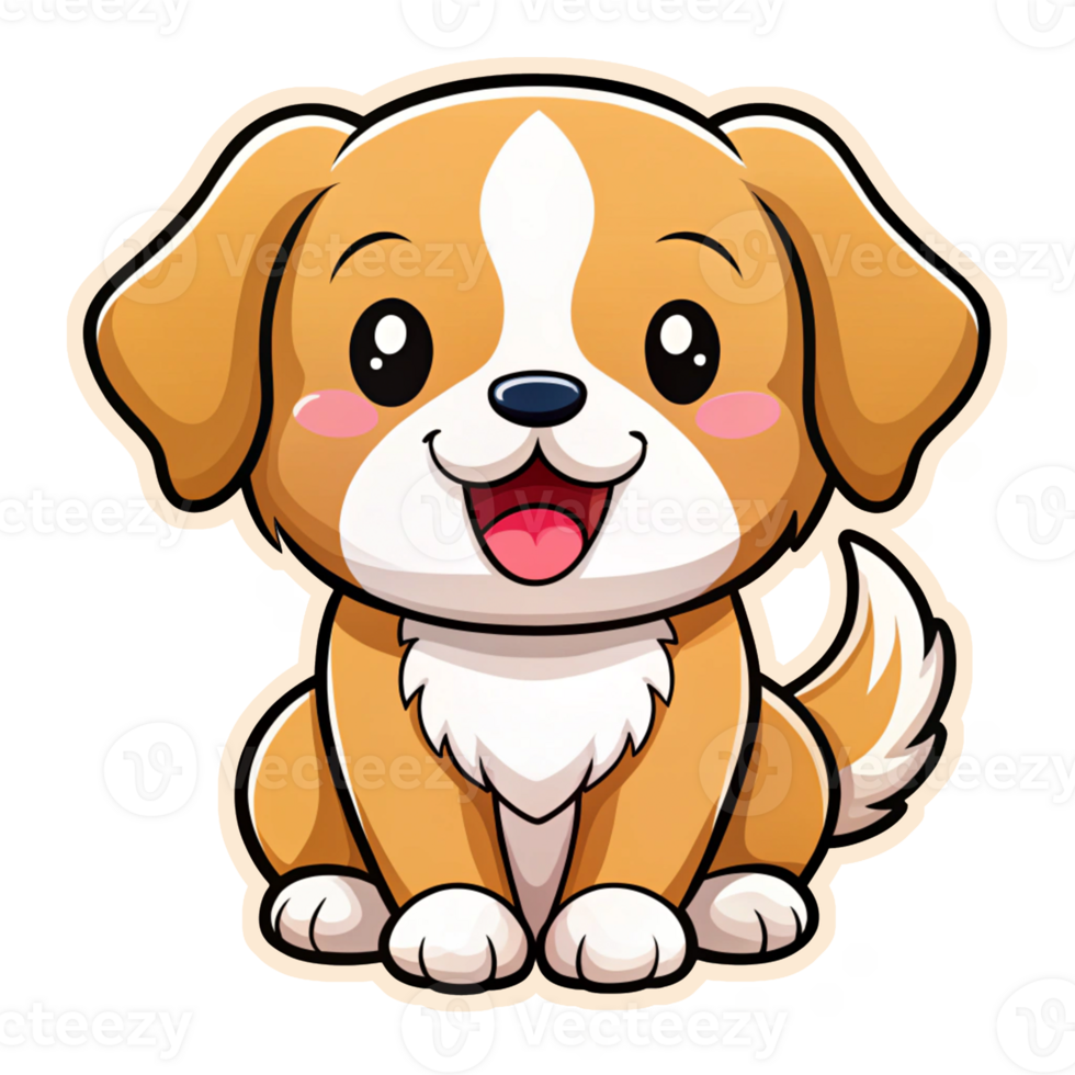 A cute puppy with a big smile on its face png