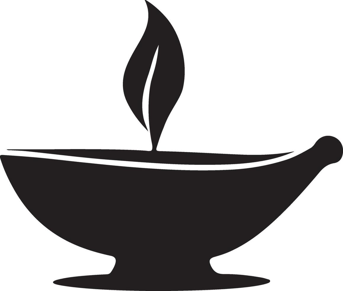 Glimmering Diwali Oil Lamp Icons for Festive Projects vector