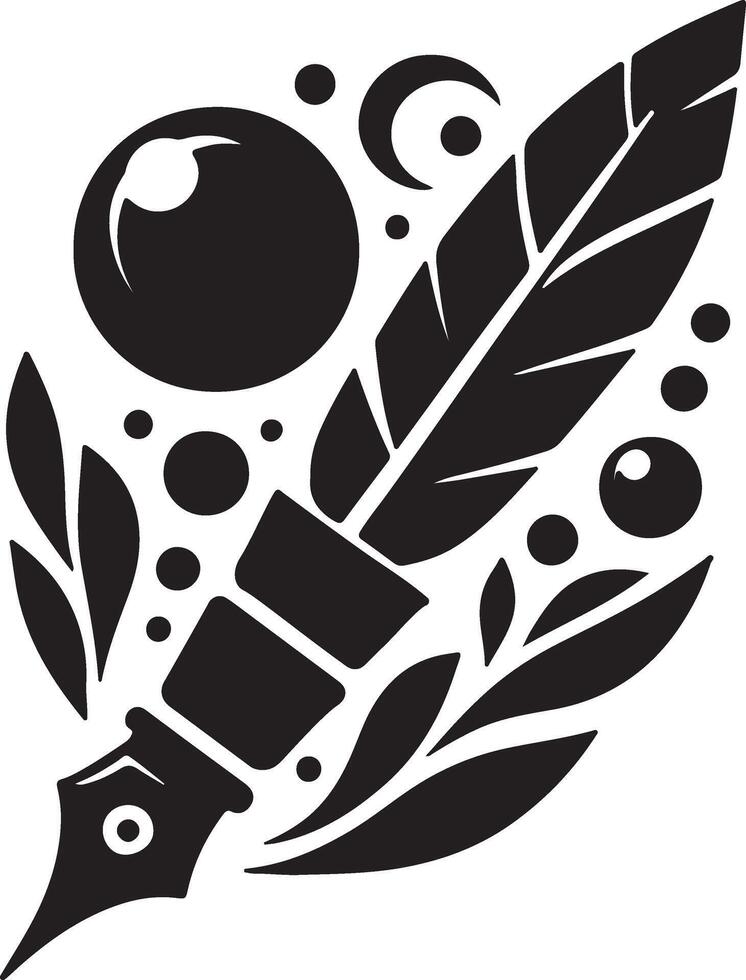 The Craft of Calligraphy and Writing with a Feathered Quill vector