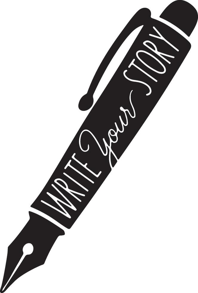 Write your story Pen icon vector