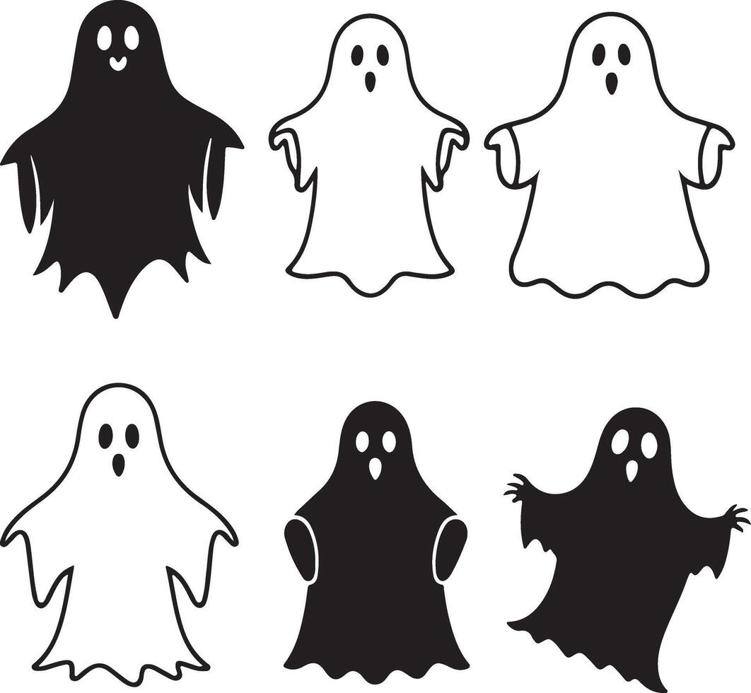 A series of pictures of ghost ghosts with one that says ghost vector