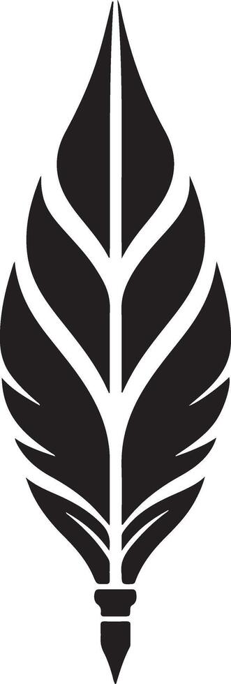 Quill Pen as a Symbol of Classic Authorship and Design vector