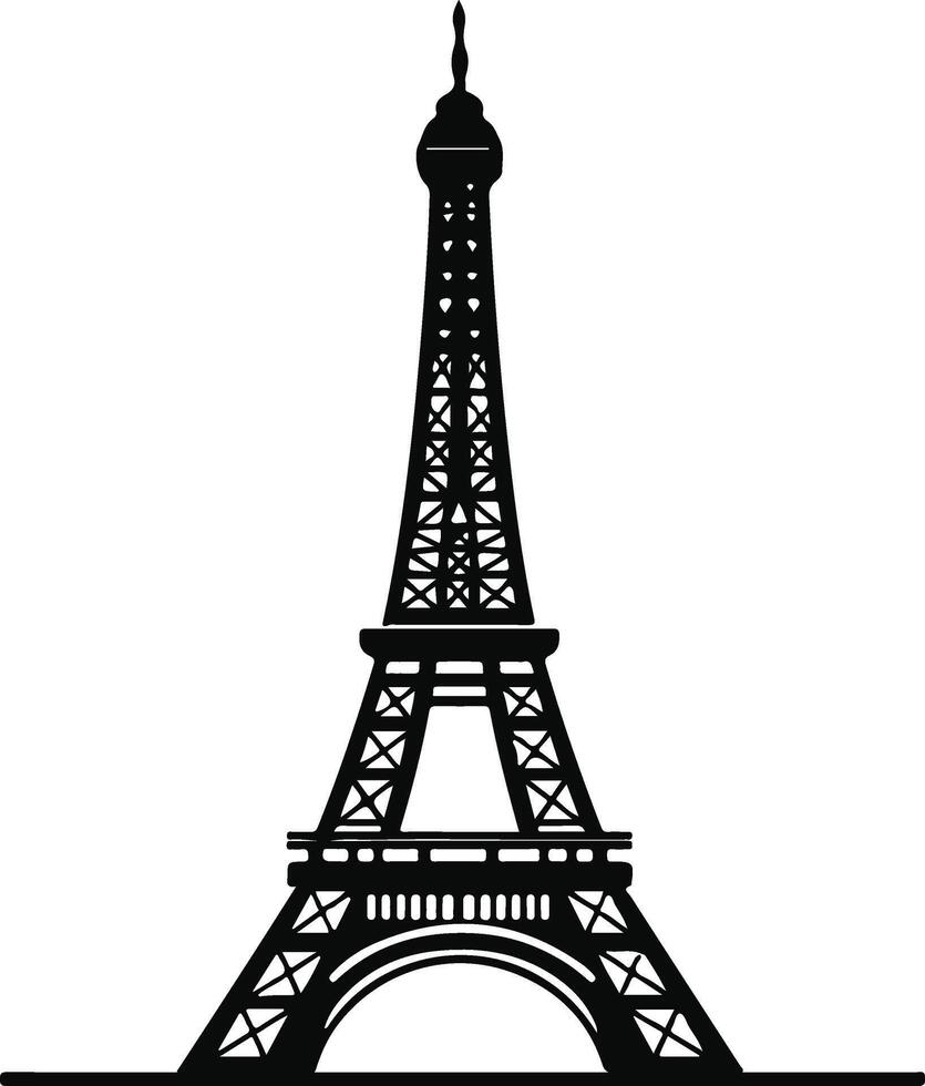 Eiffel Tower icon illustration vector
