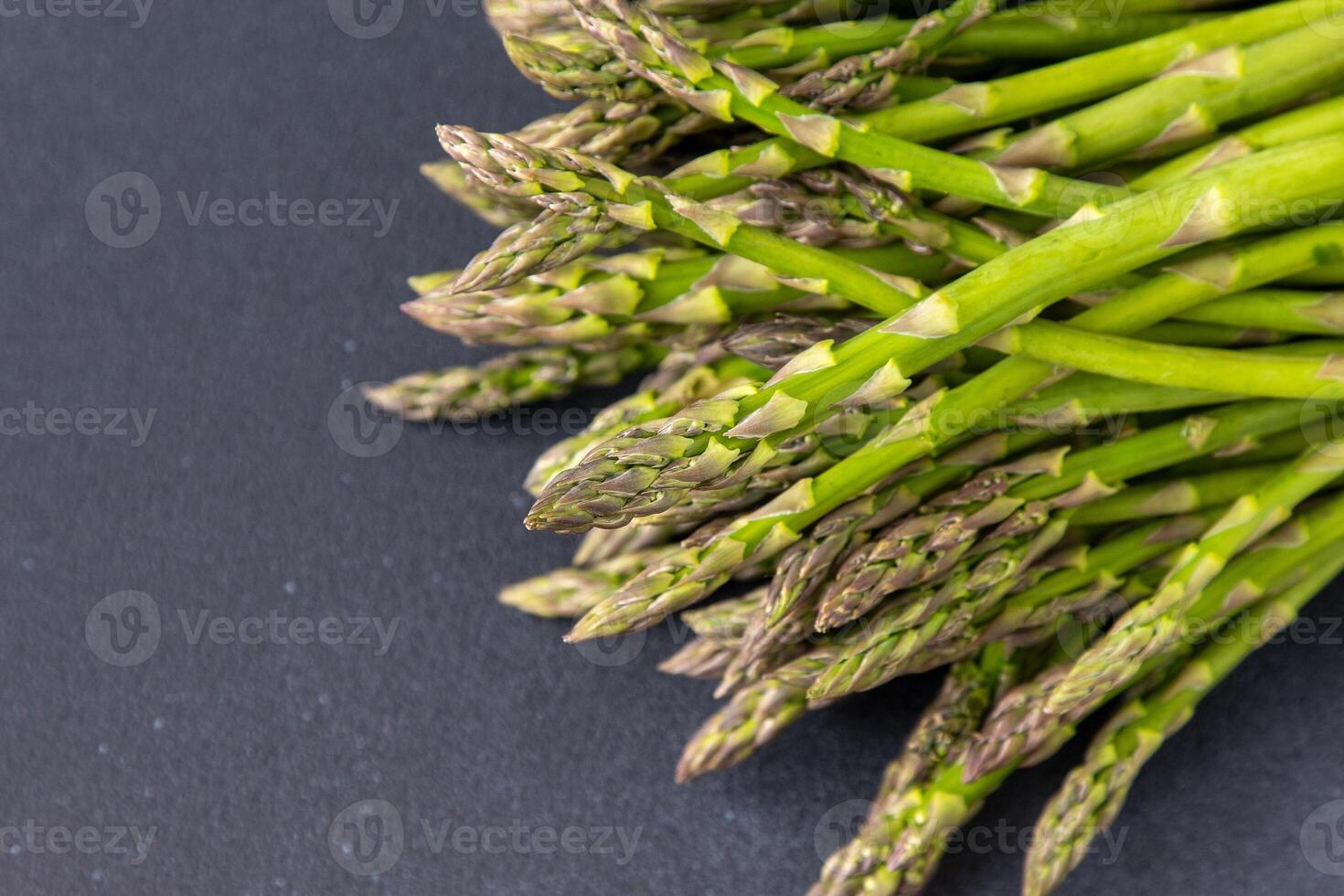 Bunch of green asparagus photo