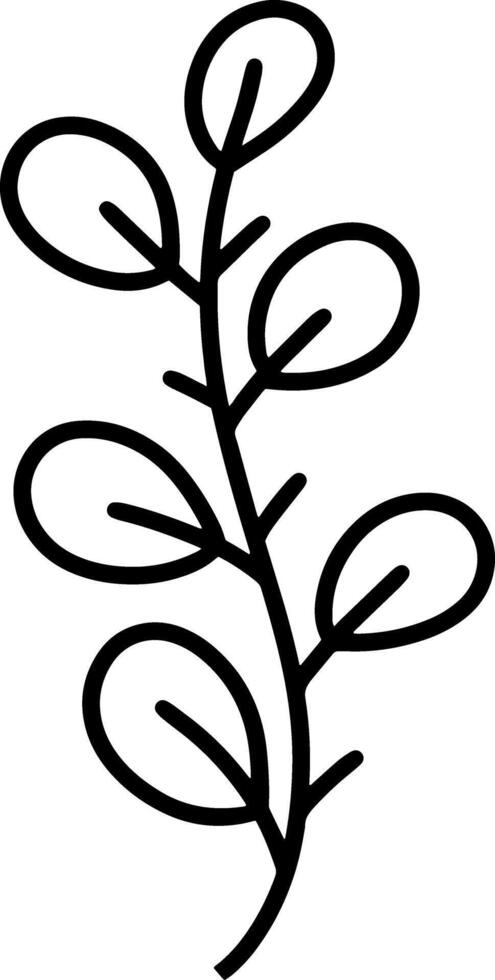 Branch with leaves icon Sketch art vector