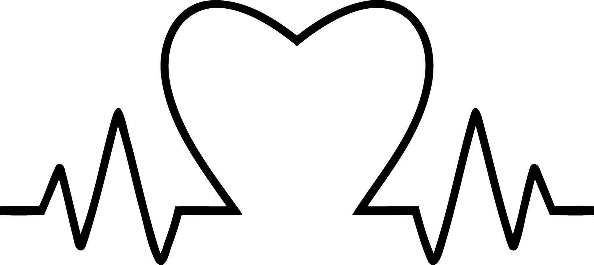 Medicine heart with graph beat icon vector