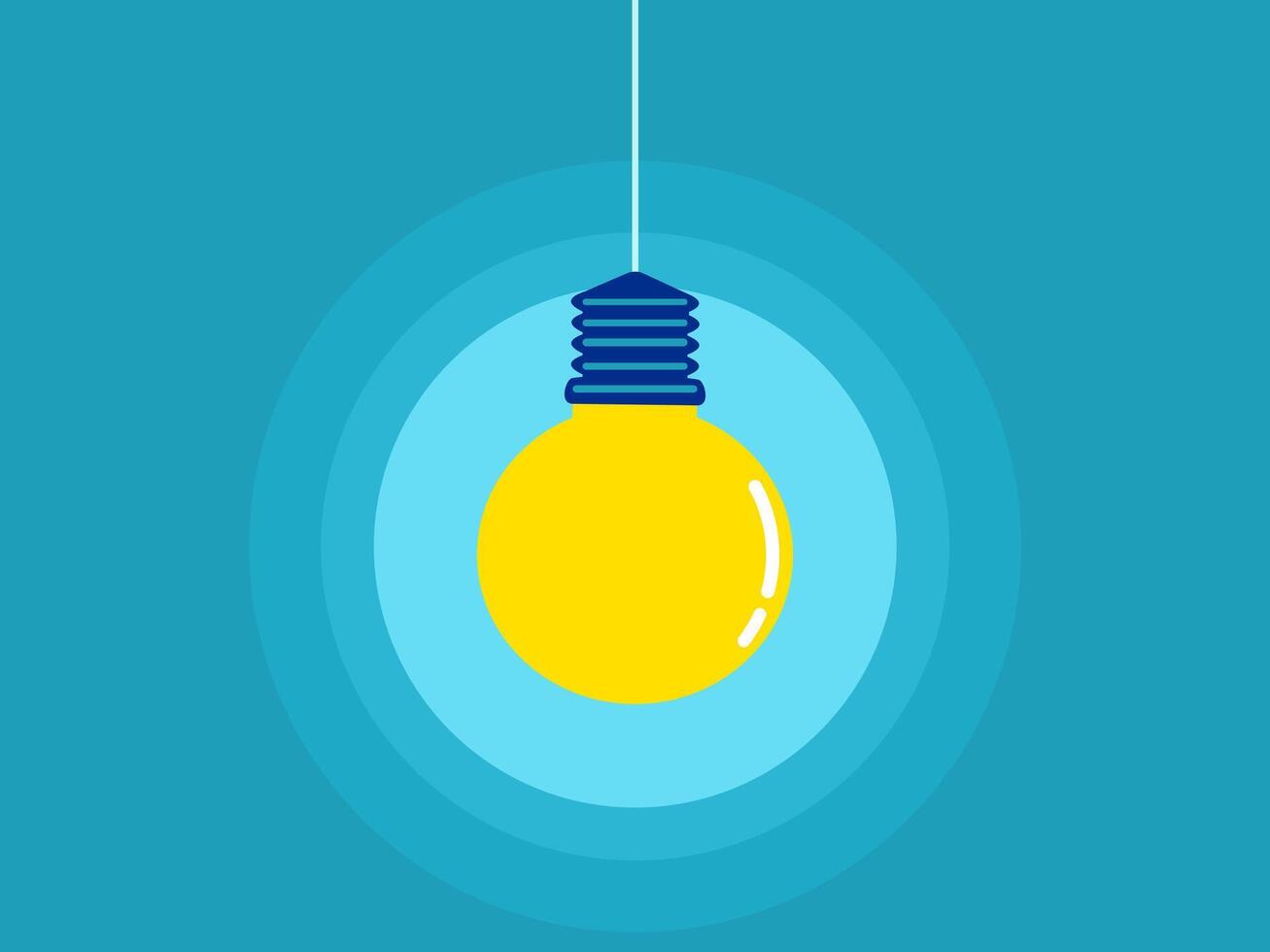 a light bulb hanging from a wire vector