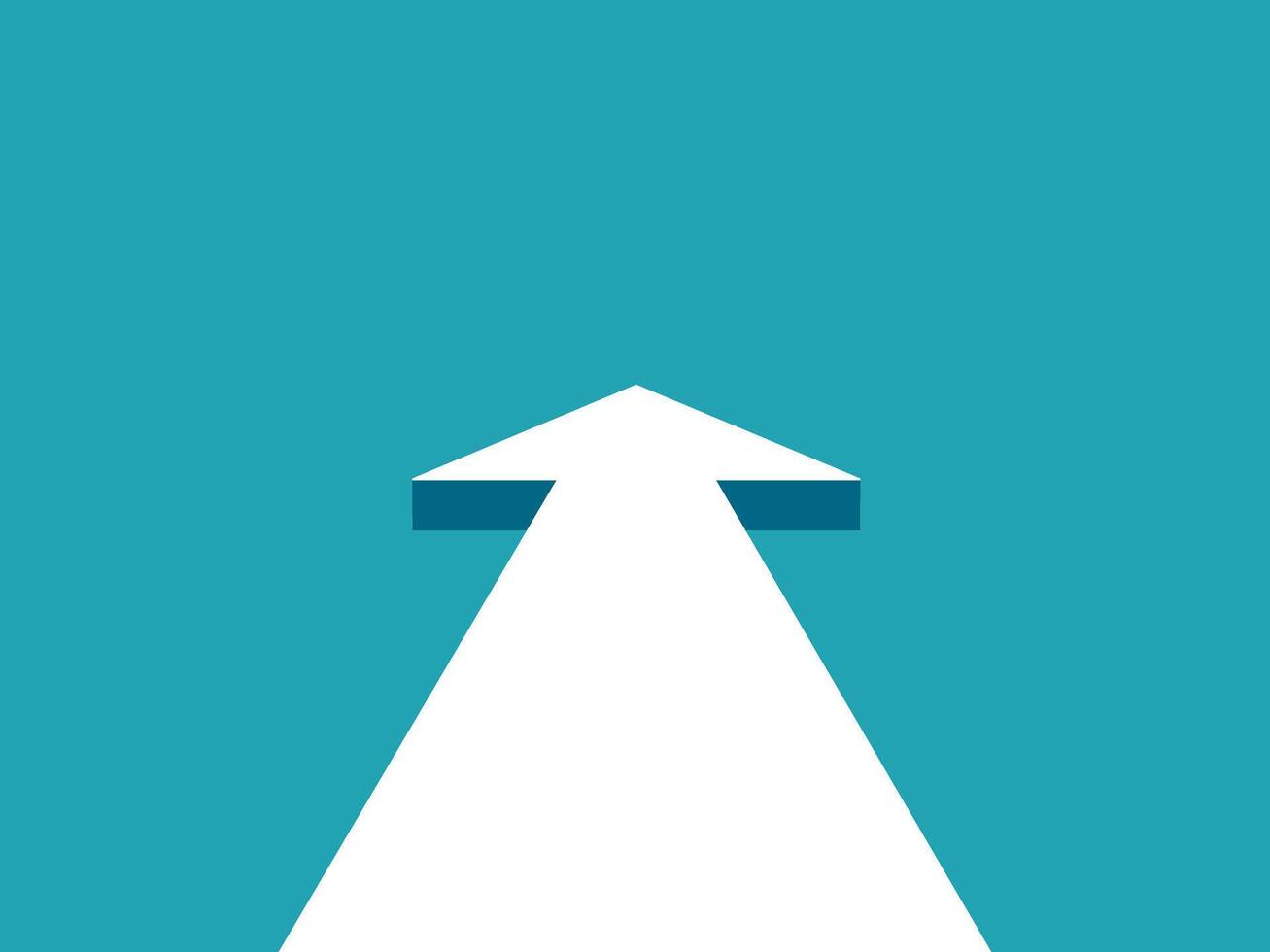 an arrow pointing up on a blue background vector