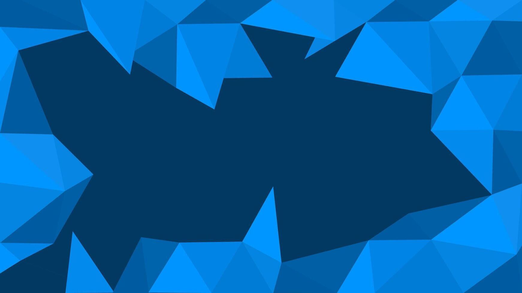 blue polygonal background with triangles vector