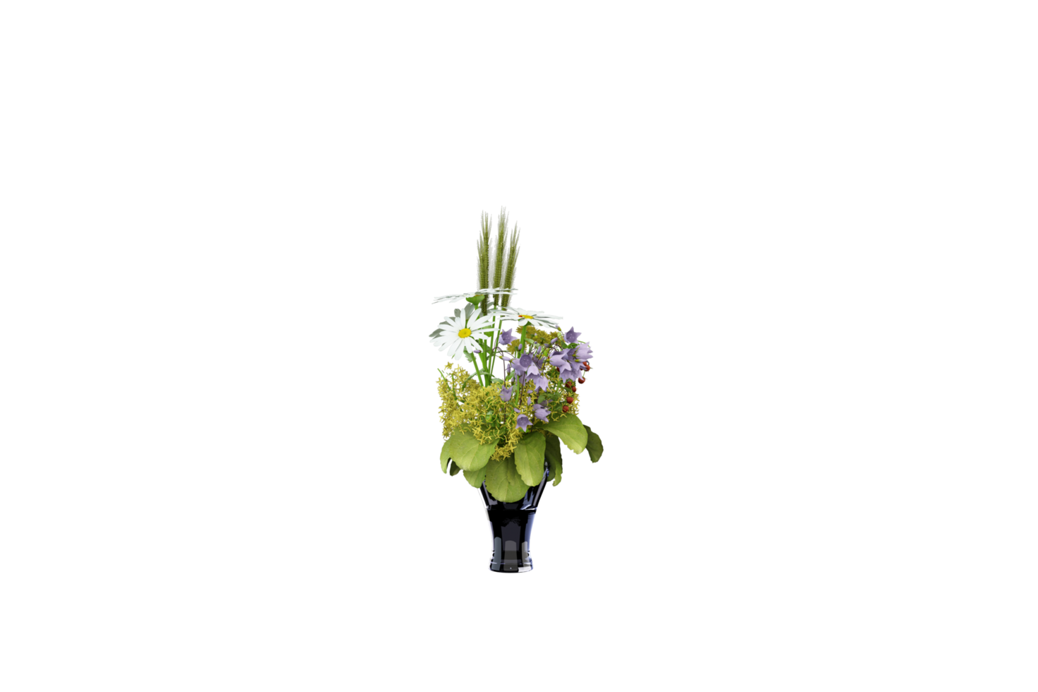 A vase with flowers in it png