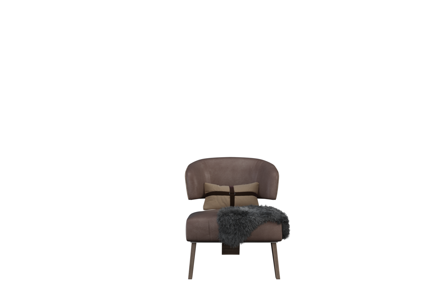 A chair with a pillow and a blanket on it png