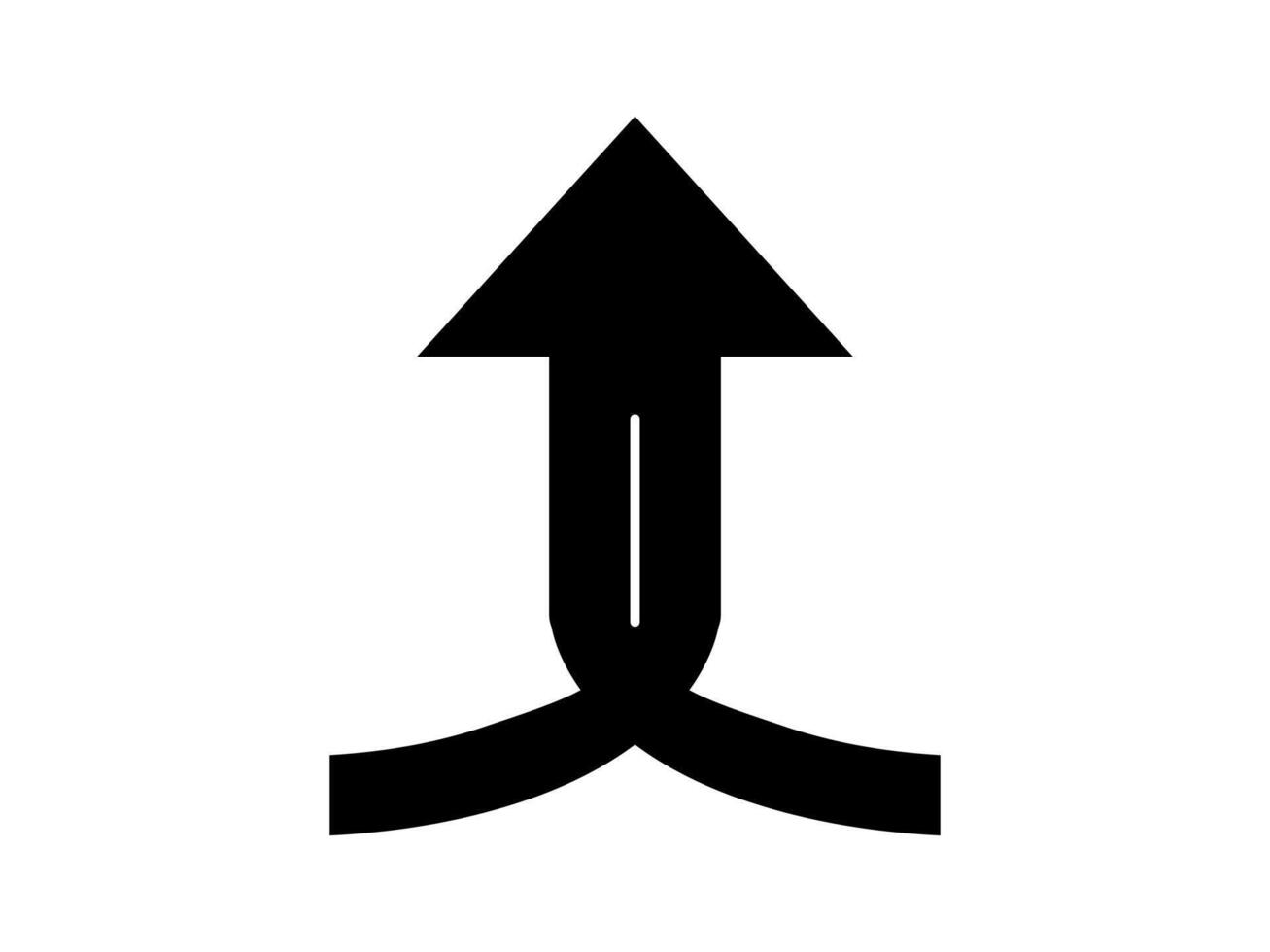 an arrow pointing up and down in a black and white illustration vector