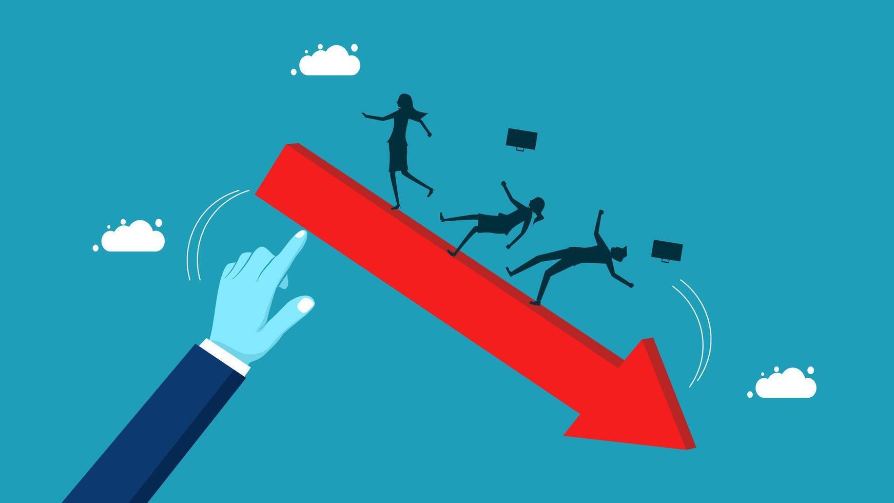 business people climbing up an arrow to reach the top vector