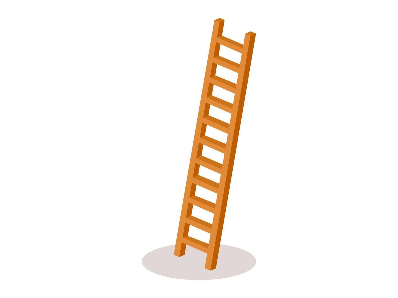a ladder is standing on a white background vector