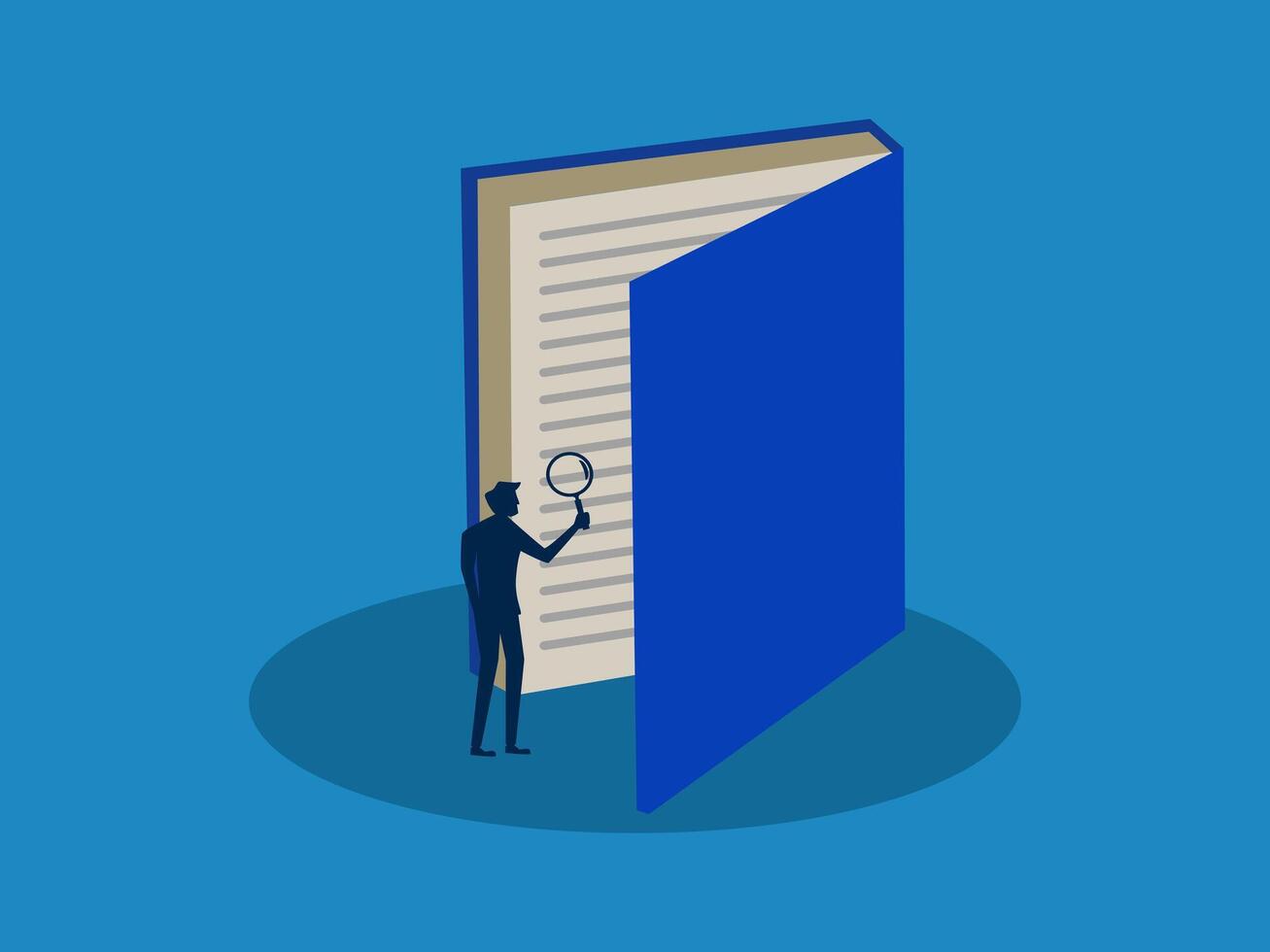 Inspiration. man on the road with a book vector