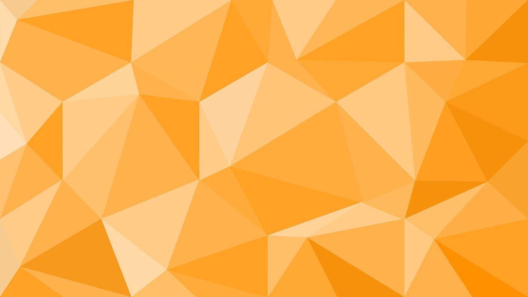 orange geometric background with triangles vector