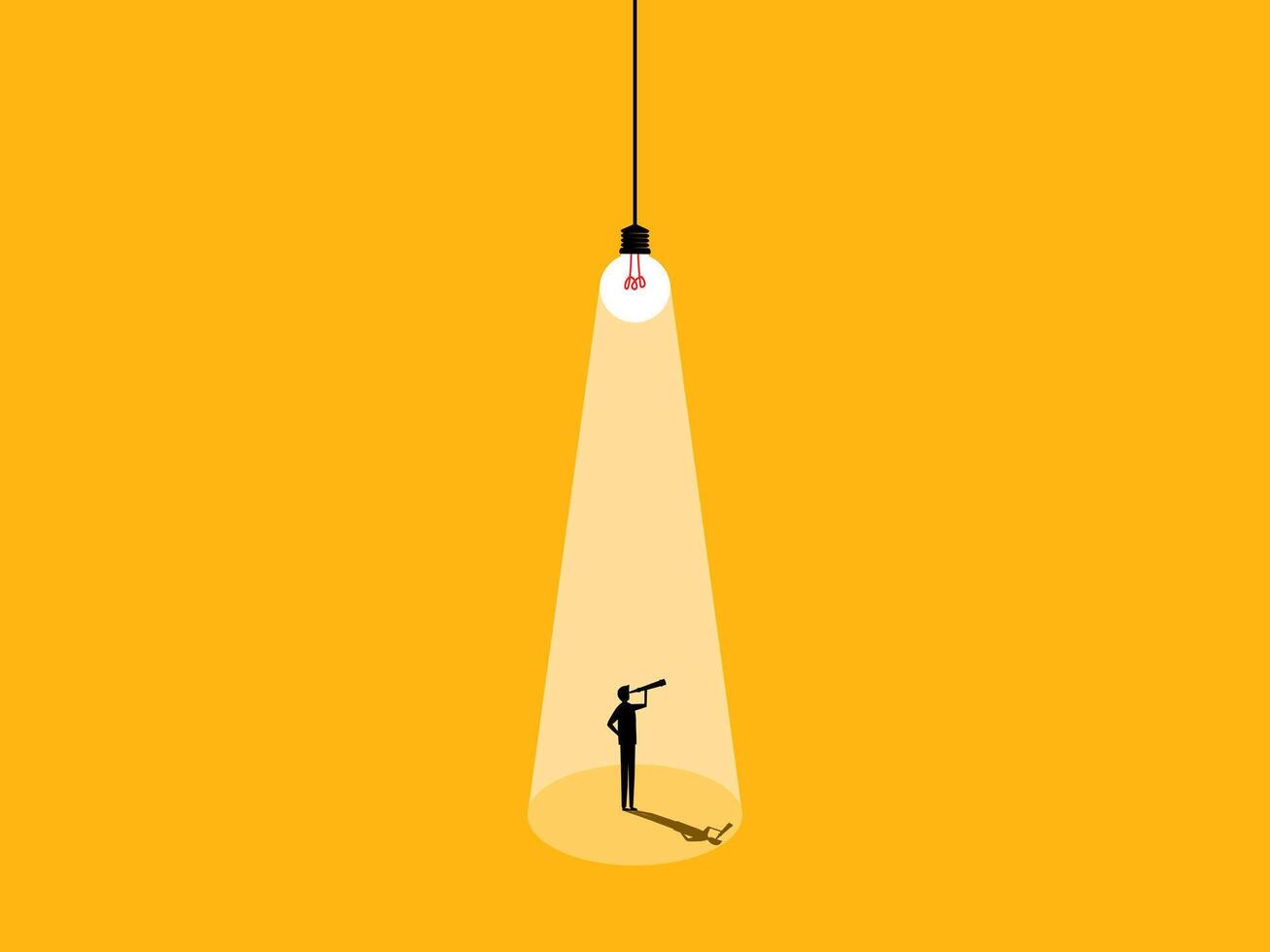 Businessman with a clear vision. vector