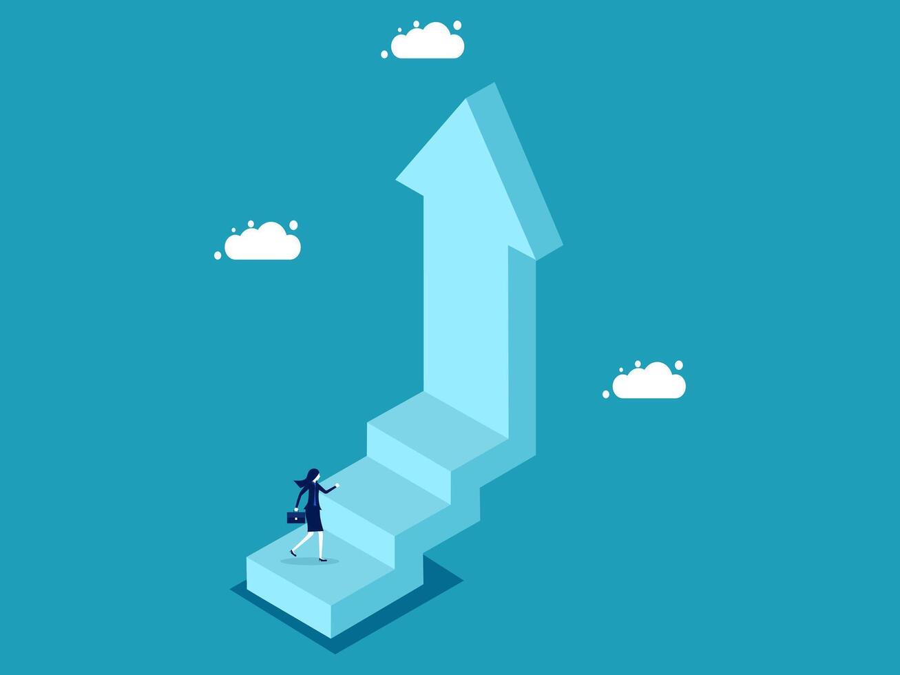 isometric business growth concept vector